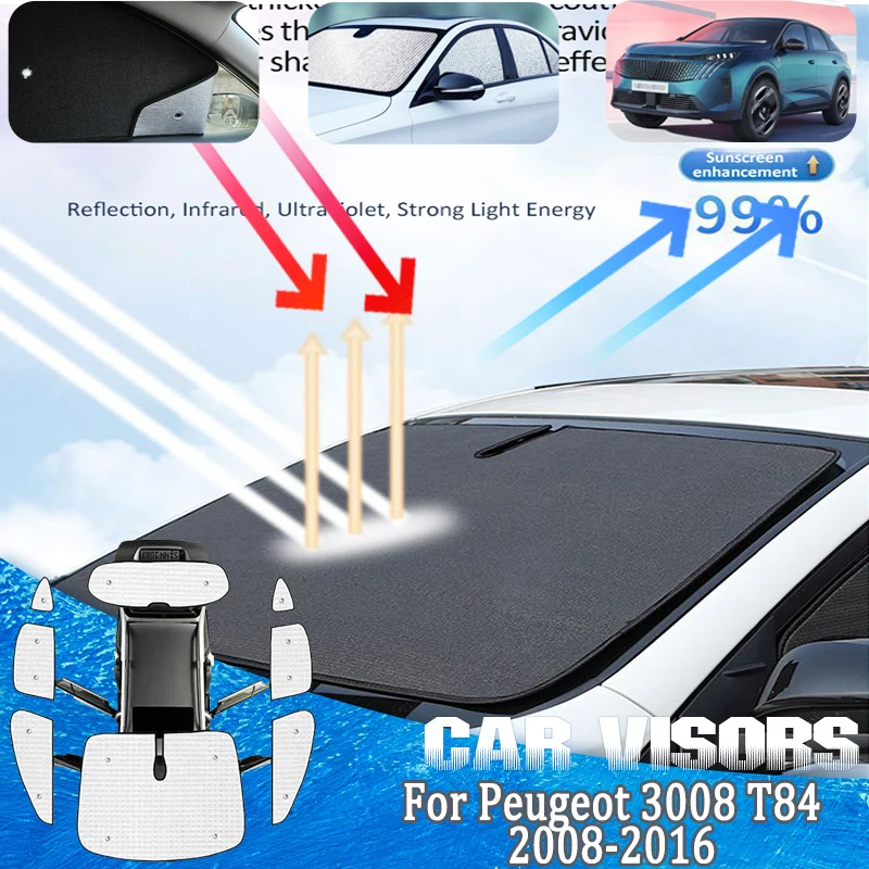 Full Car Cover Sun Visor For Peugeot 3008 T84 Accessories 2008-2016 Auto Accessories Sun Protection Windshield Side Window Visor
Full Car Cover Sun Visor For Peugeot 3008 T84 Accessories 2008-2016 Auto Accessories Sun Protection Windshield Side Window Visor