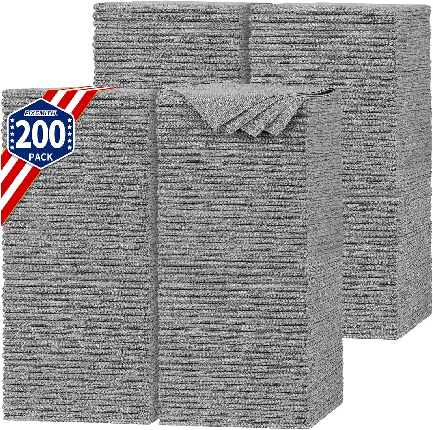 Pack of 200, Grey Microfiber Cleaning Cloth Bulk, Microfiber Towels for Cars, All-Purpose Absorbent Cleaning Rags, Dust Cloth
Pack of 200, Grey Microfiber Cleaning Cloth Bulk, Microfiber Towels for Cars, All-Purpose Absorbent Cleaning Rags, Dust Cloth