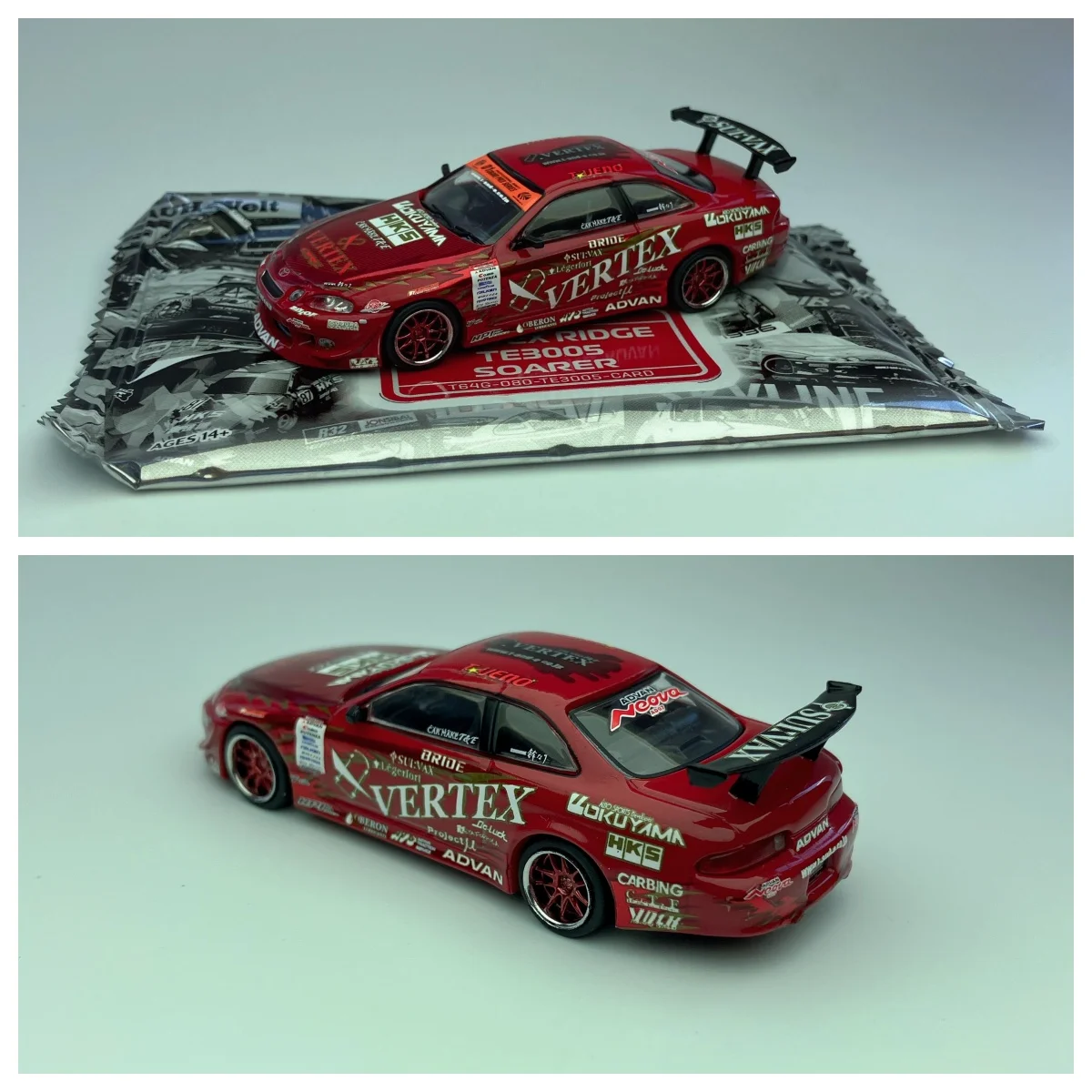 Tarmac Works Vertex Ridge TE3006 Soarer Chrome Red Special Edition GLOBAL64 1/64 Alloy
Tarmac Works Vertex Ridge TE3006 Soarer Chrome Red Special Edition GLOBAL64 1/64 Alloy
