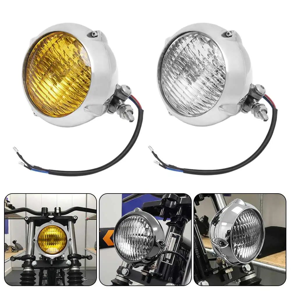12V Retro Style Cool Headlight For Harley For Kawasaki For Honda For Yamaha For Suzuki With 4.5 Inch Headlight Bolt Thread 10Mm
12V Retro Style Cool Headlight For Harley For Kawasaki For Honda For Yamaha For Suzuki With 4.5 Inch Headlight Bolt Thread 10Mm