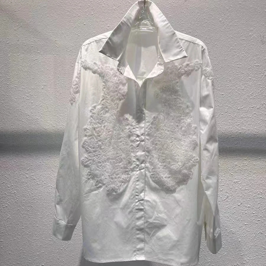 Luxury Brand Beads Sequins Embroidery Black Cotton Blouses Shirts Women 2026 Spring Autumn Trend Long Sleeve Tops Woman Blusas
Luxury Brand Beads Sequins Embroidery Black Cotton Blouses Shirts Women 2026 Spring Autumn Trend Long Sleeve Tops Woman Blusas