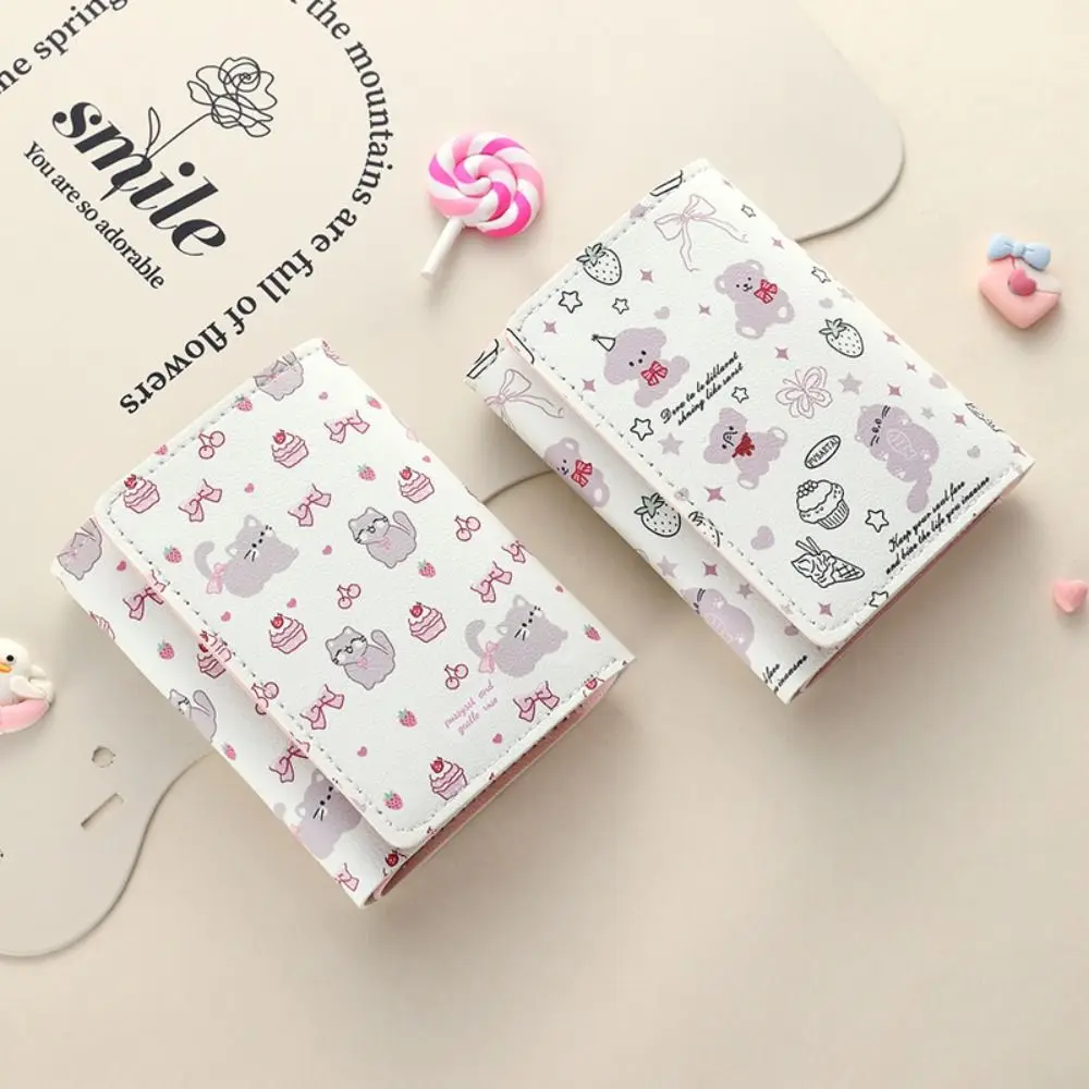 Portable Cartoon Bear Short Wallet Multiple Card Slot PU Leather Girls Coin Purse Money Bag Card Holder Three-Fold Wallet Daily
Portable Cartoon Bear Short Wallet Multiple Card Slot PU Leather Girls Coin Purse Money Bag Card Holder Three-Fold Wallet Daily