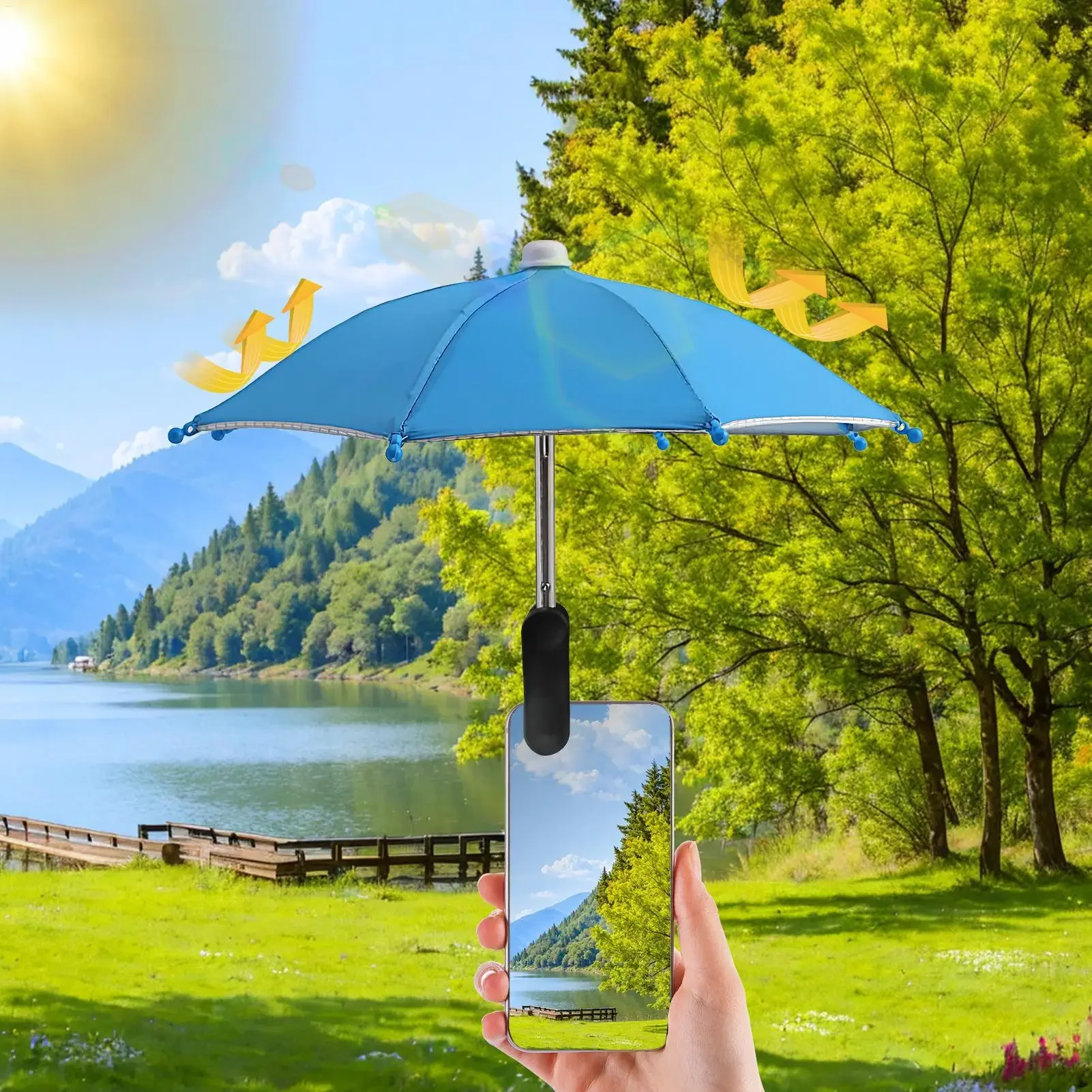 Cell Phone Umbrella Holder with Clip for Sun Shade Cell Phone Umbrella Phone Clip Outdoor Anti-Glare Sunshade Protect Your Phone
Cell Phone Umbrella Holder with Clip for Sun Shade Cell Phone Umbrella Phone Clip Outdoor Anti-Glare Sunshade Protect Your Phone