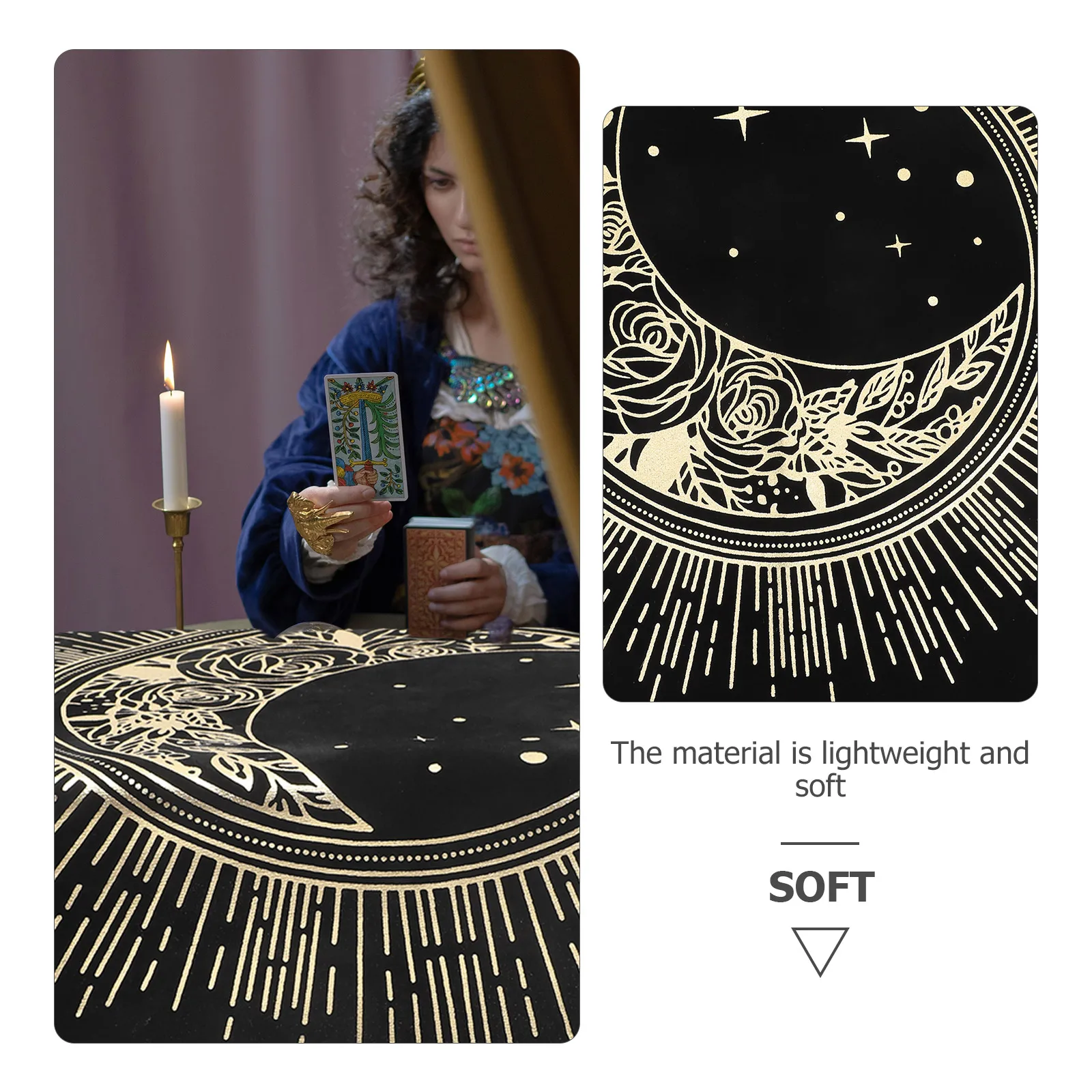 Table Cloth Tarot Tablecloth Divination High Definition Witches Mat Black Cards Fabric Reading
Table Cloth Tarot Tablecloth Divination High Definition Witches Mat Black Cards Fabric Reading