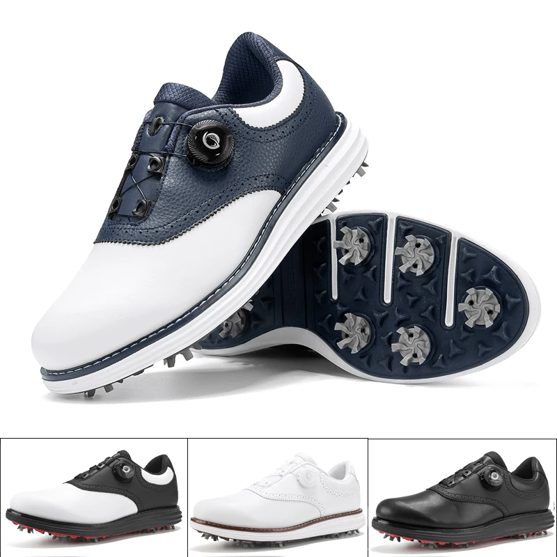 New Men's Professional Golf Shoes Men Spikes Golf Sneakers Outdoor Breathable Leather Waterproof Non-Slip Walking Training shoes
New Men's Professional Golf Shoes Men Spikes Golf Sneakers Outdoor Breathable Leather Waterproof Non-Slip Walking Training shoes