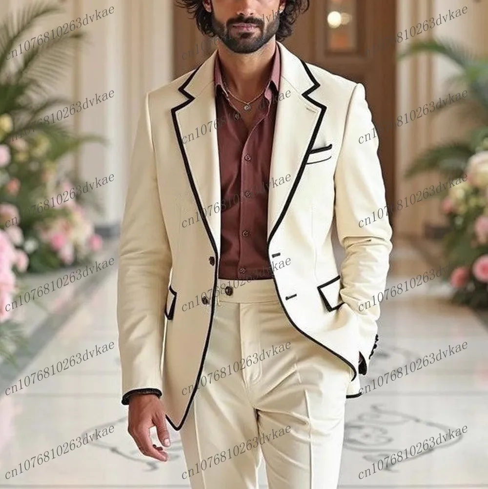 Fashion White And Black Business Men Suit Groom Groomsman Wedding Party Prom Formal Occasion Tuxedos 2 Piece Set Blazer Pants
Fashion White And Black Business Men Suit Groom Groomsman Wedding Party Prom Formal Occasion Tuxedos 2 Piece Set Blazer Pants