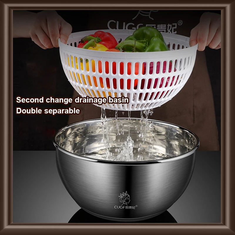 Stainless Steel Manual Vegetable Drainer Fruit Dryer Drainer Salad Spinner Dehydrator Clean Centrifuge Kitchen Accesosries Tools
Stainless Steel Manual Vegetable Drainer Fruit Dryer Drainer Salad Spinner Dehydrator Clean Centrifuge Kitchen Accesosries Tools