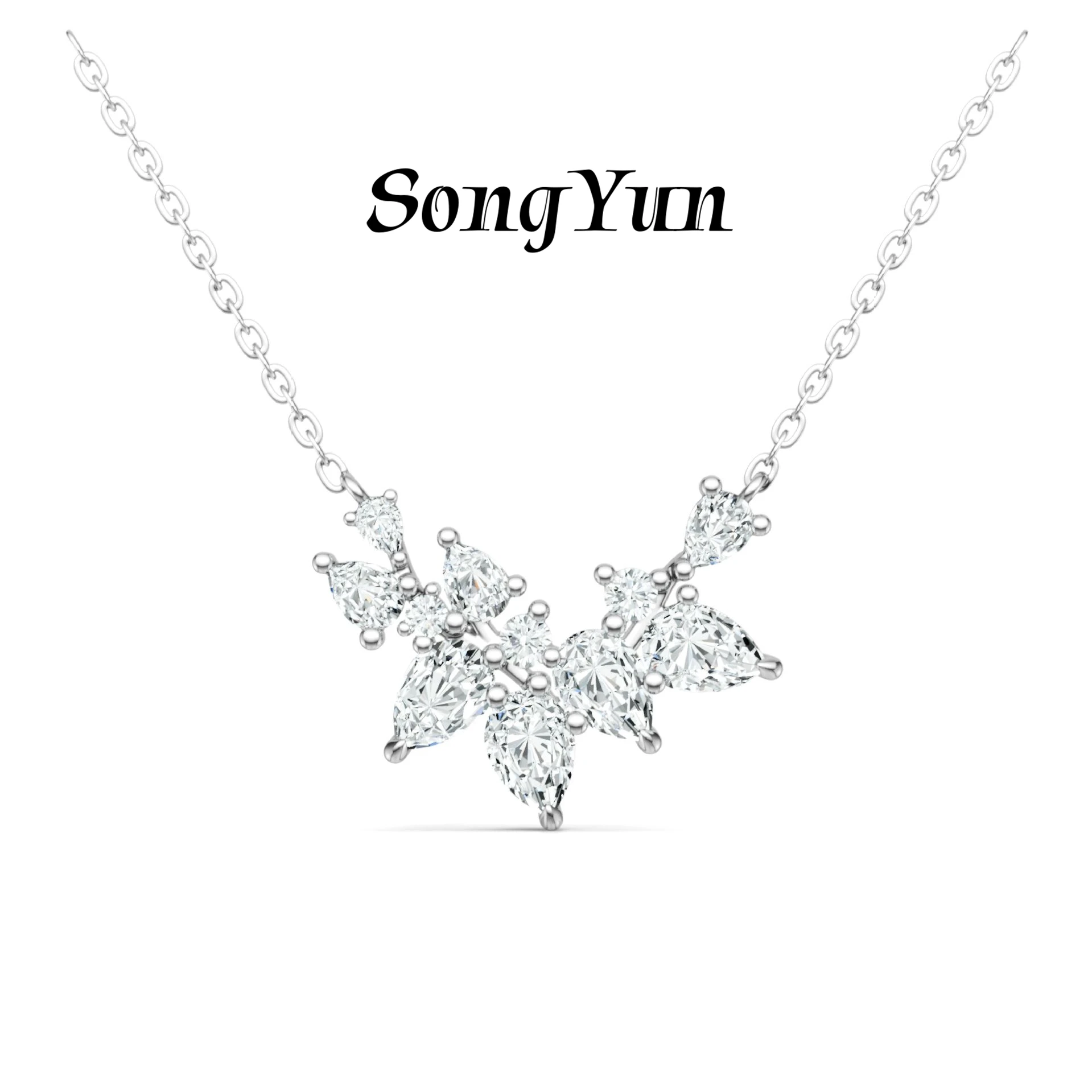 SONGYUN Brand Jewelry 925 Sterling Silver Necklace Moissanite Diamond Halo Casual for Ladies Real Gold Plated SYT Patent Pendant
SONGYUN Brand Jewelry 925 Sterling Silver Necklace Moissanite Diamond Halo Casual for Ladies Real Gold Plated SYT Patent Pendant