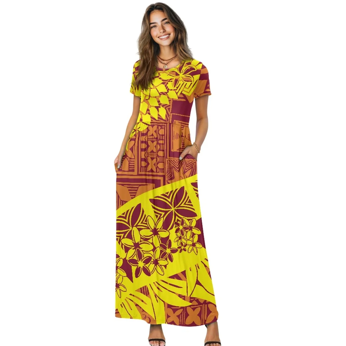 Direct sales POD spring new fashion women's clothing Polynesian Elei tribal design custom women's clothing party mermaid dress
Direct sales POD spring new fashion women's clothing Polynesian Elei tribal design custom women's clothing party mermaid dress