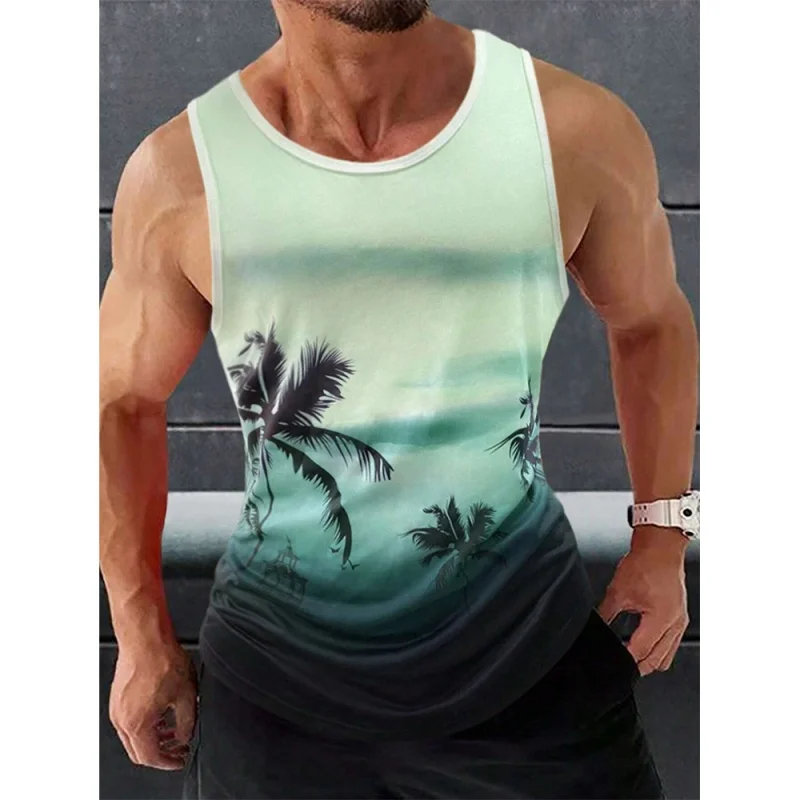 3D Printed Coconut Tree Tank Tops For Men Colorful Gradient Pattern Tees Summer Loose Vacation Street Sport Tops Round Neck Vest
3D Printed Coconut Tree Tank Tops For Men Colorful Gradient Pattern Tees Summer Loose Vacation Street Sport Tops Round Neck Vest