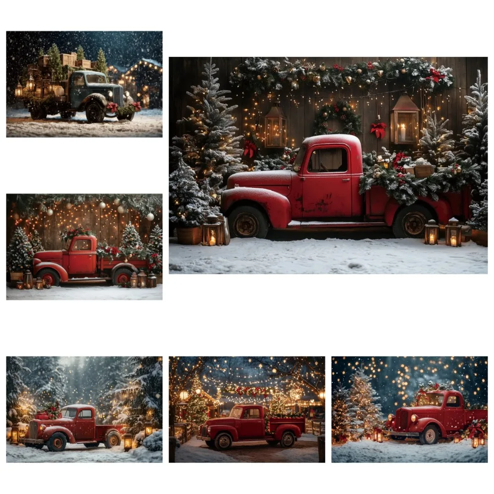 Winter Christmas Snow Forest Red Truck Theme Banner Background, Children's Birthday Party Decoration Photography Backdrop Cloth
Winter Christmas Snow Forest Red Truck Theme Banner Background, Children's Birthday Party Decoration Photography Backdrop Cloth