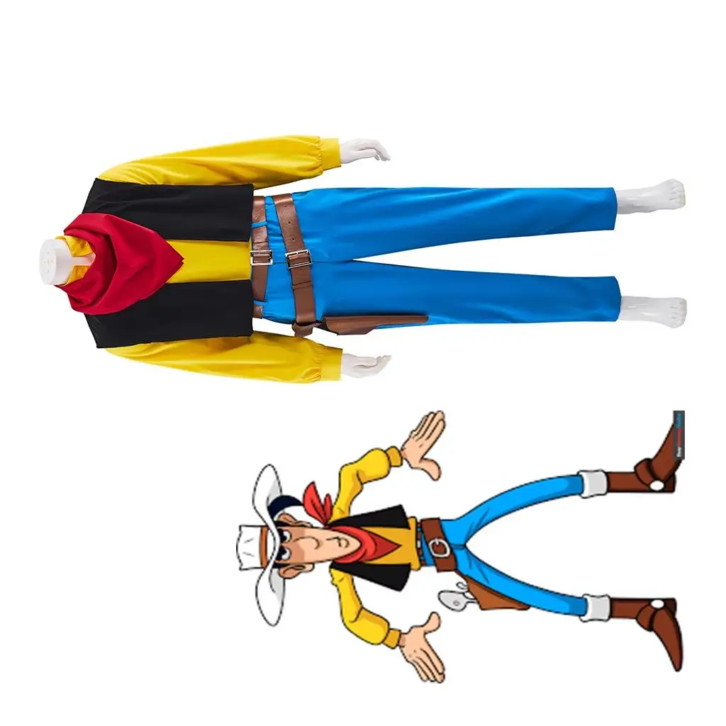 Anime Cosplay Lucky Luke Costume Adult Men Fantasia Cowboy Uniform Suit Halloween Carnival Party Disguise Sheriff Streetwear
Anime Cosplay Lucky Luke Costume Adult Men Fantasia Cowboy Uniform Suit Halloween Carnival Party Disguise Sheriff Streetwear
