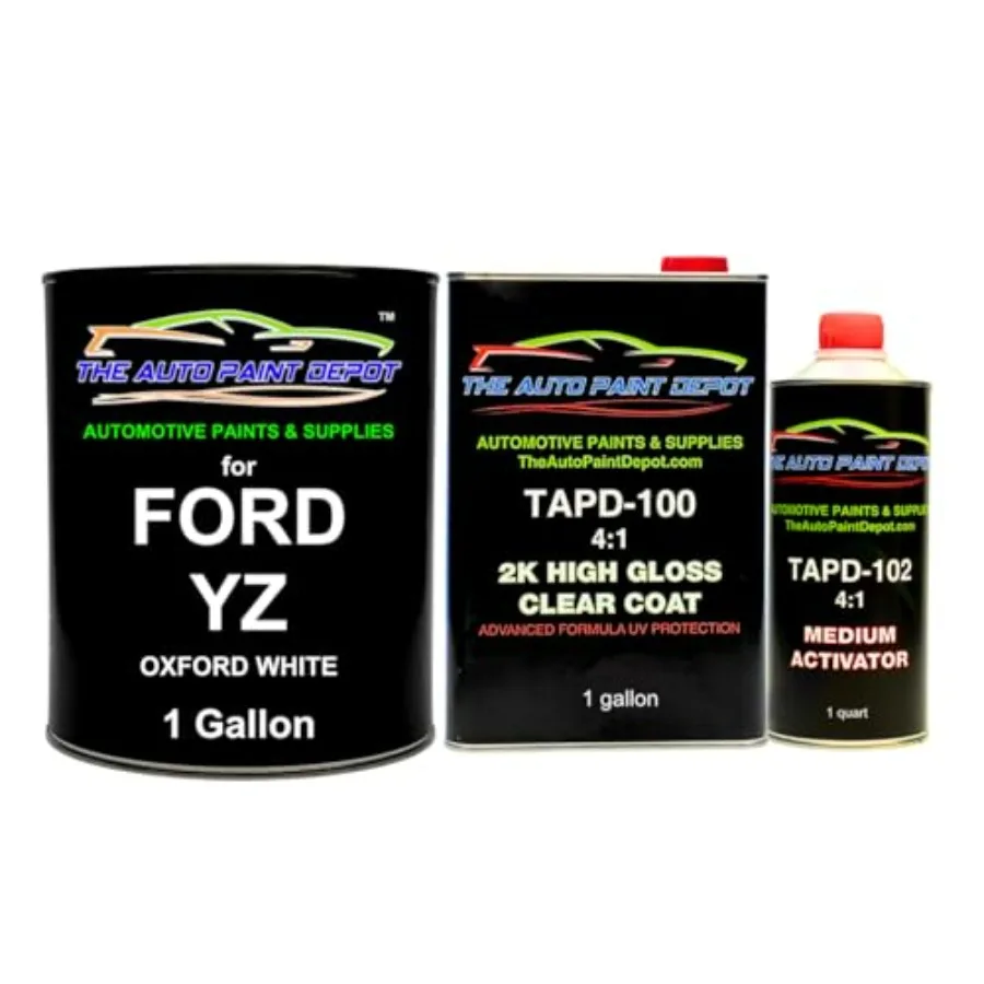 Профессиональная автомобильная краска для Ford Oxford White YZ, 1 галлон, с прозрачным покрытием и активатором, высокоглянцевая отделка
Профессиональная автомобильная краска для Ford Oxford White YZ, 1 галлон, с прозрачным покрытием и активатором, высокоглянцевая отделка