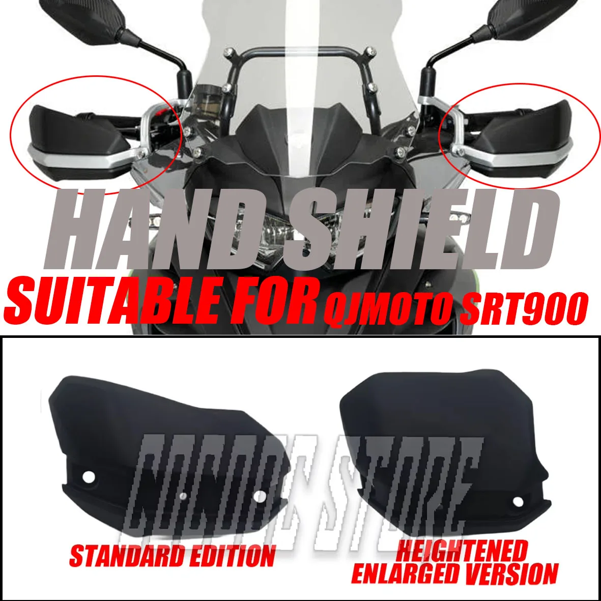 Handguards Newly Modified Heightened and Widened Motorcycle Handguard Accessories Suitable for QJMOTOR SRT 900
Handguards Newly Modified Heightened and Widened Motorcycle Handguard Accessories Suitable for QJMOTOR SRT 900