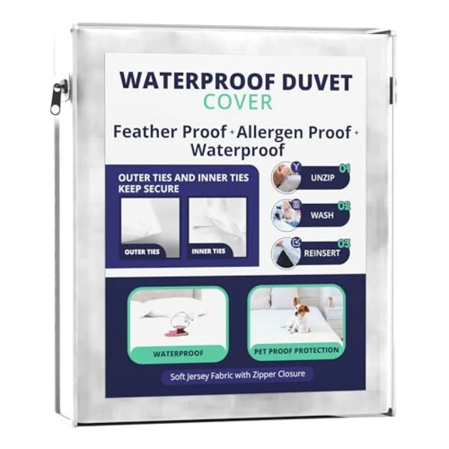 Waterproof Duvet Cover or Waterproof Blanket Cover-Dust Pet Dander Feather Pollen and Allergy Control Duvet Protector
Waterproof Duvet Cover or Waterproof Blanket Cover-Dust Pet Dander Feather Pollen and Allergy Control Duvet Protector