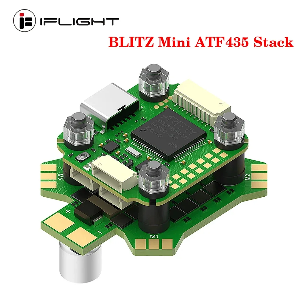 Контроллер полета IFlight BLITZ Mini ATF435 с BLITZ Mini E55R 4-в-1 2-6S ESC/5,8 ГГц 600 мВт Регулируемый VTX для дрона RC FPV
Контроллер полета IFlight BLITZ Mini ATF435 с BLITZ Mini E55R 4-в-1 2-6S ESC/5,8 ГГц 600 мВт Регулируемый VTX для дрона RC FPV
