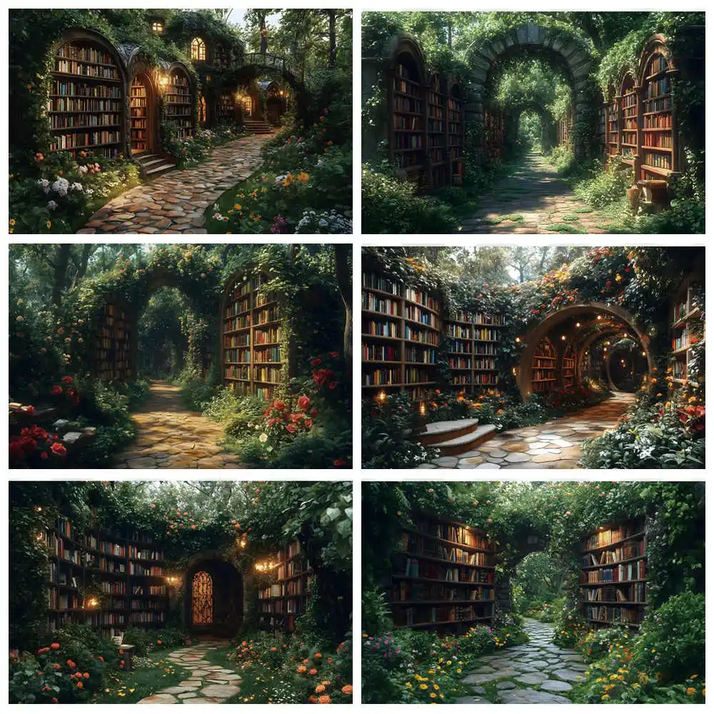 Enchanted Forest Library Books Backdrop Bookshelf Green Trees Princess Photo Baby Kids Birthday Party Photography Background
Enchanted Forest Library Books Backdrop Bookshelf Green Trees Princess Photo Baby Kids Birthday Party Photography Background