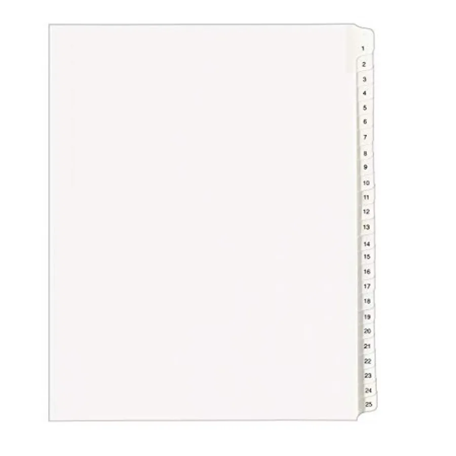 1-25 Legal Exhibit Dividers for 3 Ring Binders, 2-Tab, Allstate Style, Binder Divider 070
1-25 Legal Exhibit Dividers for 3 Ring Binders, 2-Tab, Allstate Style, Binder Divider 070