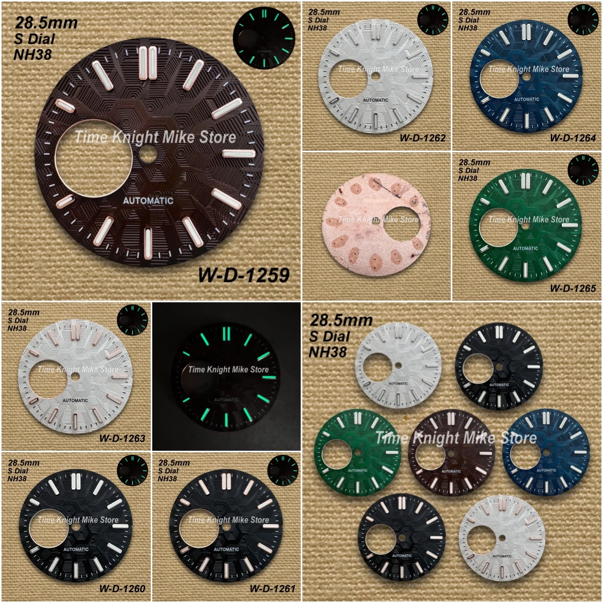28.5mm S Logo Hollow Out Dial Fit NH38 Movement Green Luminous Quality Geometric Figure Watch Modification Accessories
28.5mm S Logo Hollow Out Dial Fit NH38 Movement Green Luminous Quality Geometric Figure Watch Modification Accessories