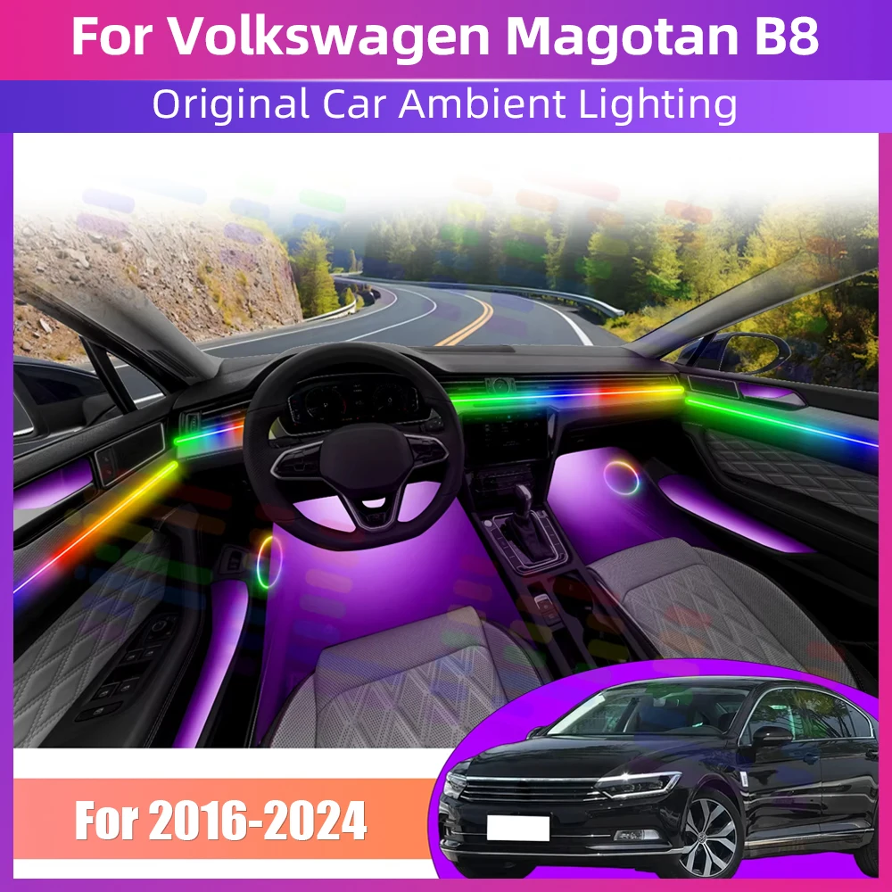 Акриловые светодиодные лампы для интерьера автомобиля с управлением через приложение, музыкальным синхронизированием и декоративной неоновой подсветкой для Volkswagen Magotan B8 2016-2024
Акриловые светодиодные лампы для интерьера автомобиля с управлением через приложение, музыкальным синхронизированием и декоративной неоновой подсветкой для Volkswagen Magotan B8 2016-2024
