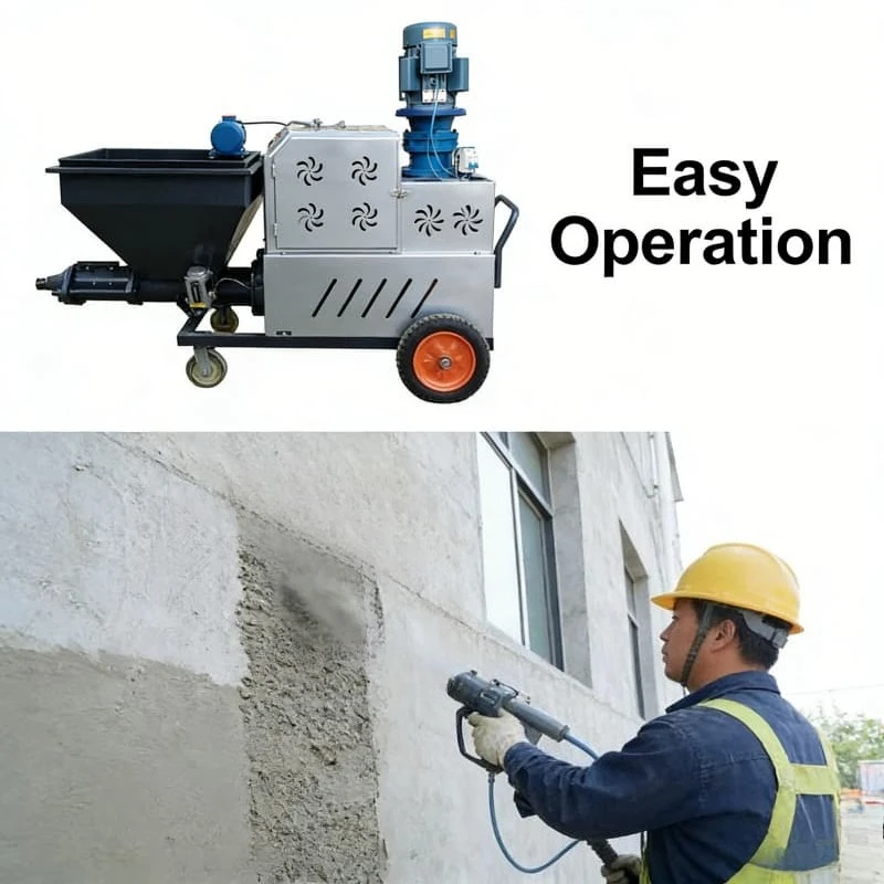 Efficient Professional Electric Mortar Cement Plaster Machine Spray Pump for Wall Rendering Renovation Work Customized Hot Sale
Efficient Professional Electric Mortar Cement Plaster Machine Spray Pump for Wall Rendering Renovation Work Customized Hot Sale