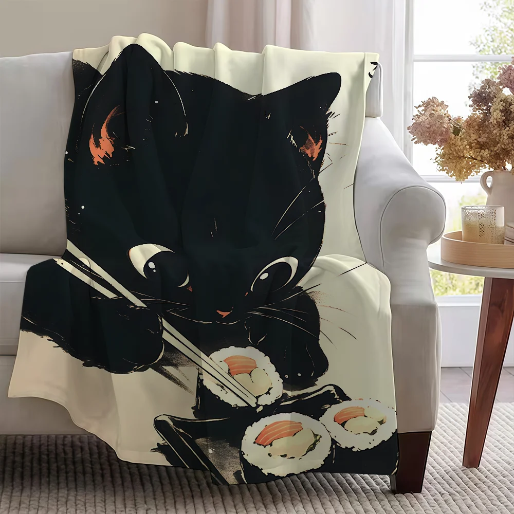 Black Cat Sushi Blanket Soft Warm Furry Throw Super Kids Toys Bed Sofa Car Cradle
Black Cat Sushi Blanket Soft Warm Furry Throw Super Kids Toys Bed Sofa Car Cradle
