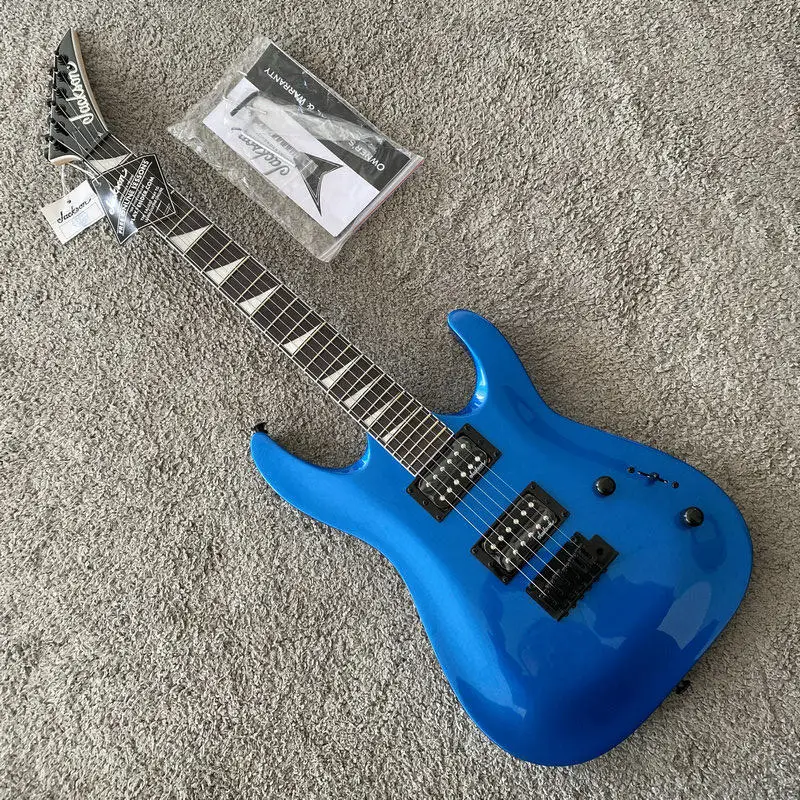 New 24 Frets Metallic Blue Solid Body Electric Guitar jackson with 2-Point Tremolo Bridge Beginner Instrument
New 24 Frets Metallic Blue Solid Body Electric Guitar jackson with 2-Point Tremolo Bridge Beginner Instrument