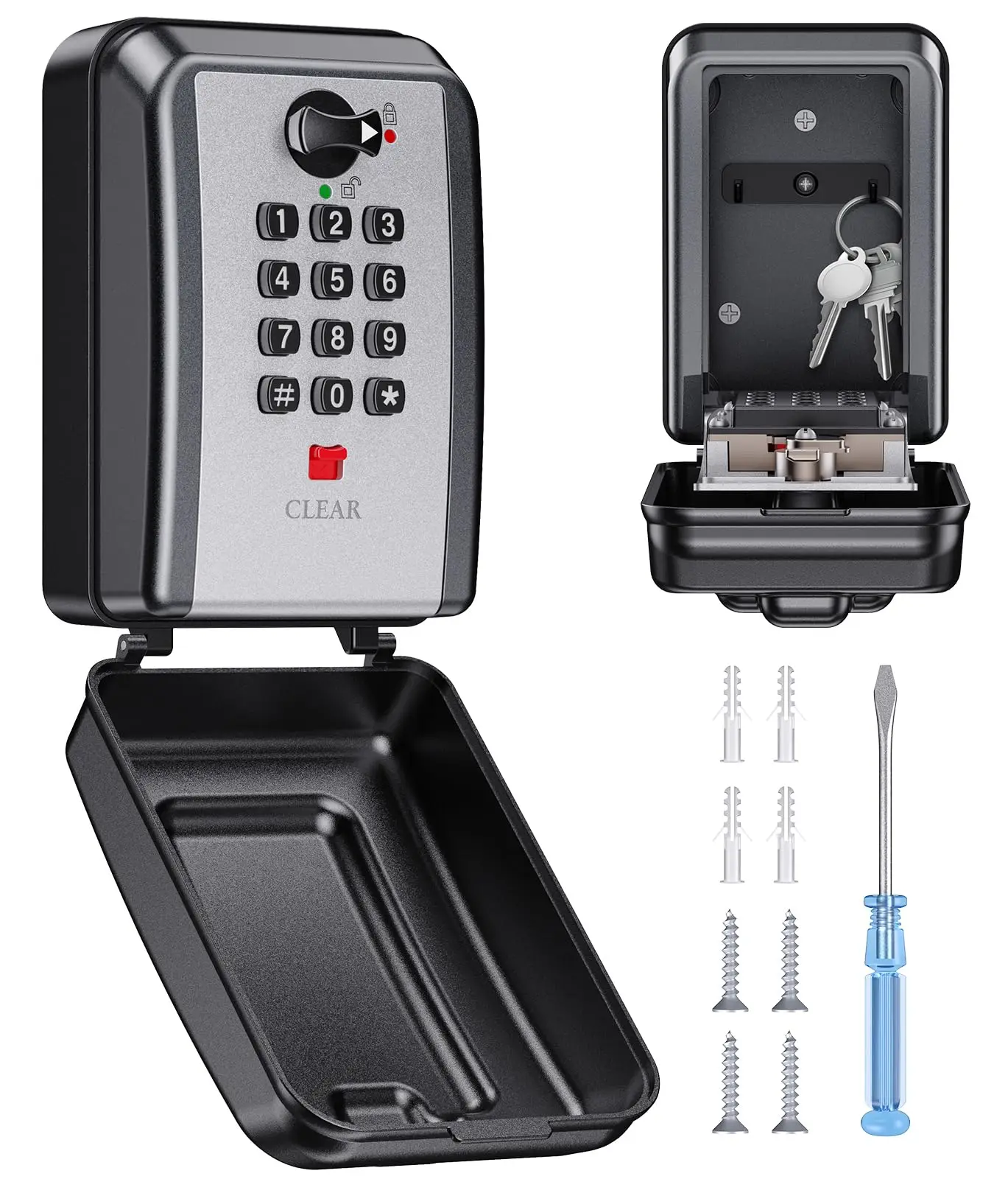 Настенный сейф с замком для ключей, 12-значный кодовый замок для ключей с выставочным кодом, вместительный устойчивый к атмосферным воздействиям сейф для хранения
Настенный сейф с замком для ключей, 12-значный кодовый замок для ключей с выставочным кодом, вместительный устойчивый к атмосферным воздействиям сейф для хранения