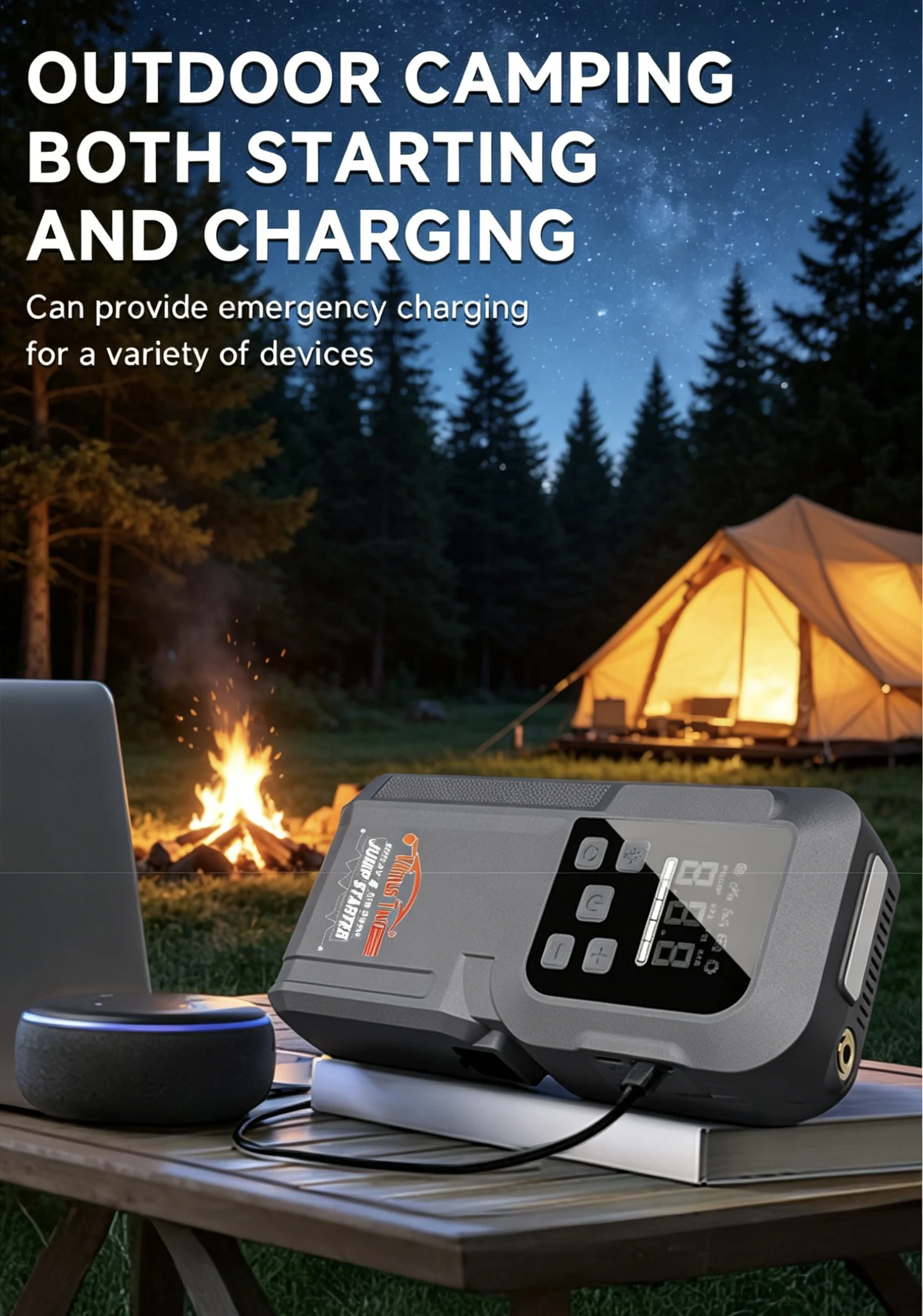 Car Jump Starter with Air Pump 12V Portable Tire Inflator Power Bank Emergency Booster
Car Jump Starter with Air Pump 12V Portable Tire Inflator Power Bank Emergency Booster