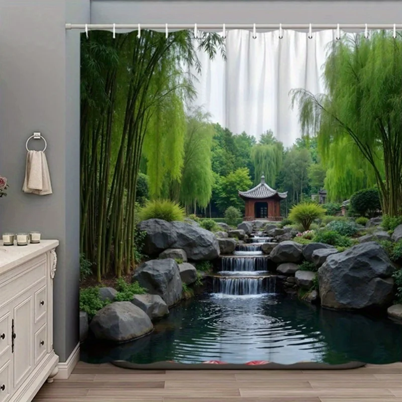 Занавеска для душа Serene Bamboo Grove — декор для ванны в разных стилях, идеально подходит для тех, кто любит природы, вдохновленный и практичным дизайном
Занавеска для душа Serene Bamboo Grove — декор для ванны в разных стилях, идеально подходит для тех, кто любит природы, вдохновленный и практичным дизайном