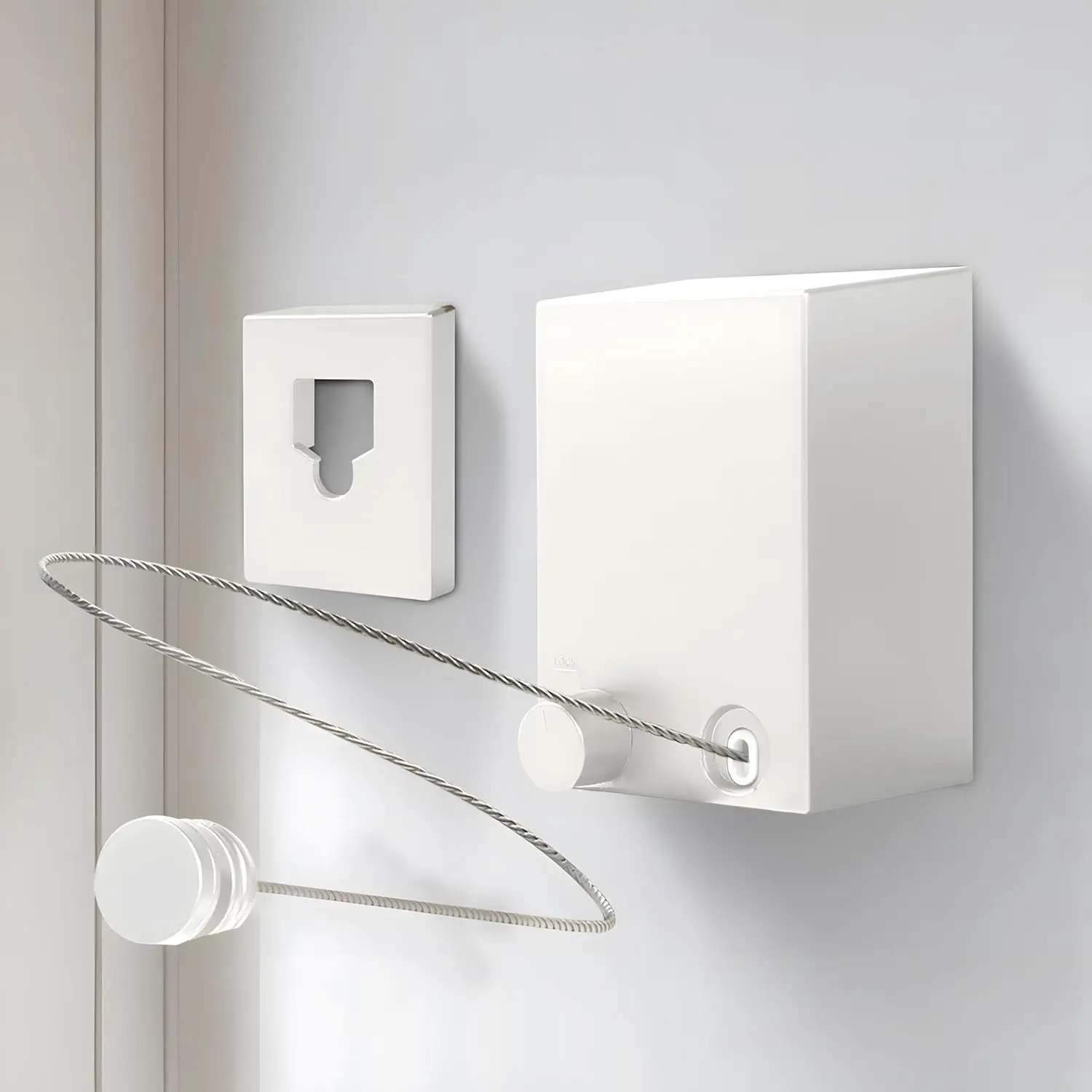 Retractable Clothesline Stainless Clothes Line Adjustable Clothes Rack with 4.2m Drying Rope Invisible Drying Rack Laundry Dryer