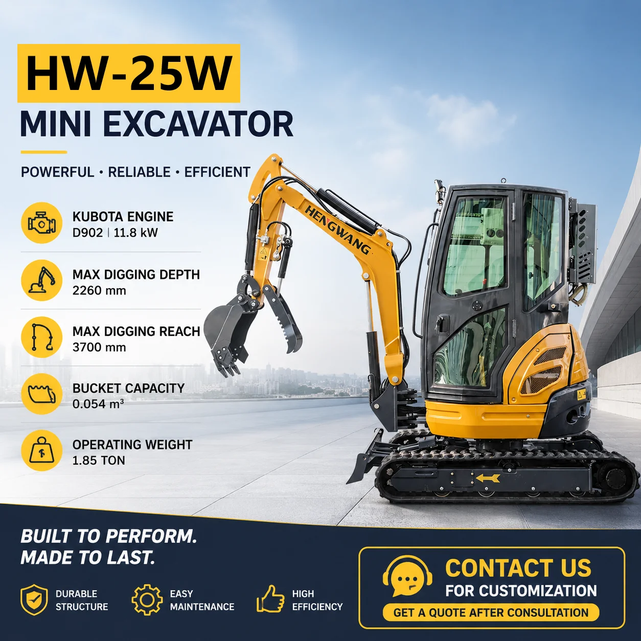Air Conditioner Cabin Mini Excavators 2.5 tons Hydraulic Crawler Excavator Diesel 1.8t 2.5t Small Digger Mini Bagger
Air Conditioner Cabin Mini Excavators 2.5 tons Hydraulic Crawler Excavator Diesel 1.8t 2.5t Small Digger Mini Bagger