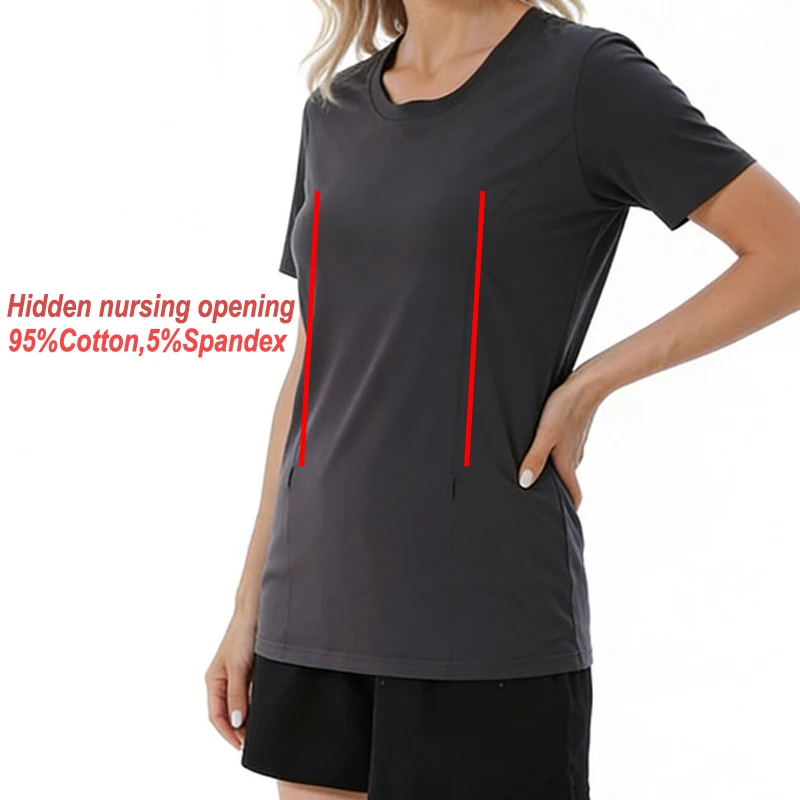 Summer Large Size Maternity Nursing Top Short Sleeve Casual Lactation Tee Comfortable Breastfeeding T-Shirt for Pregnant Women
Summer Large Size Maternity Nursing Top Short Sleeve Casual Lactation Tee Comfortable Breastfeeding T-Shirt for Pregnant Women