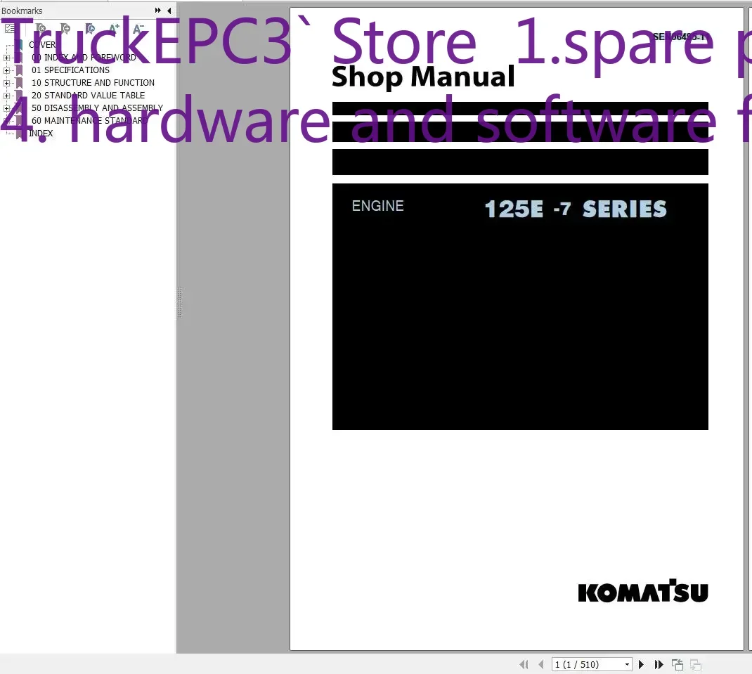 TruckEPC3 Дизельный двигатель Komatsu 8,14 ГБ Руководство по магазине Обновленный 2024 PDF
TruckEPC3 Дизельный двигатель Komatsu 8,14 ГБ Руководство по магазине Обновленный 2024 PDF