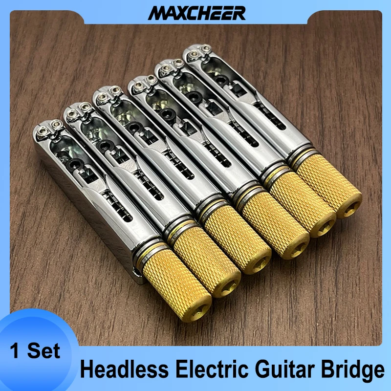 6-String Headless Electric Guitar Bridge with Plate Adjustable Tailpiece String Spacing 10.5mm with Wrench
6-String Headless Electric Guitar Bridge with Plate Adjustable Tailpiece String Spacing 10.5mm with Wrench