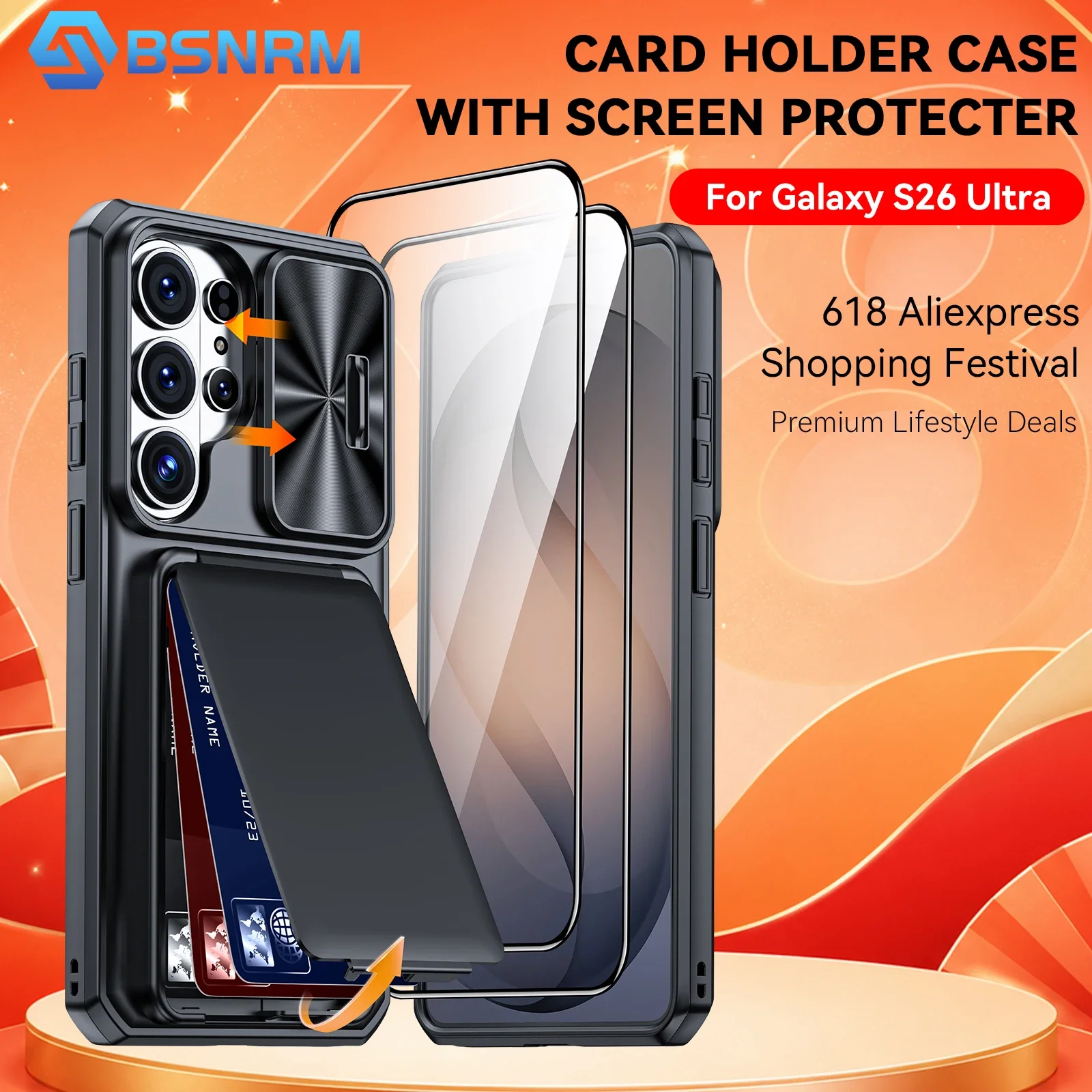 618 Hot Deals For Samsung Galaxy S26 Ultra Phone Case,with Cards Holder (FIFD Blocking) Shockproof Wallet Phone Case-Black
618 Hot Deals For Samsung Galaxy S26 Ultra Phone Case,with Cards Holder (FIFD Blocking) Shockproof Wallet Phone Case-Black