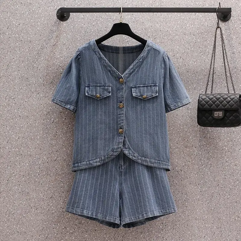 2023 Summer Denim Women's Short Sets Elegant Korean Style Suit with Shorts 2 Piece Sets Outfit Slim Fashion New In Matching Sets
2023 Summer Denim Women's Short Sets Elegant Korean Style Suit with Shorts 2 Piece Sets Outfit Slim Fashion New In Matching Sets