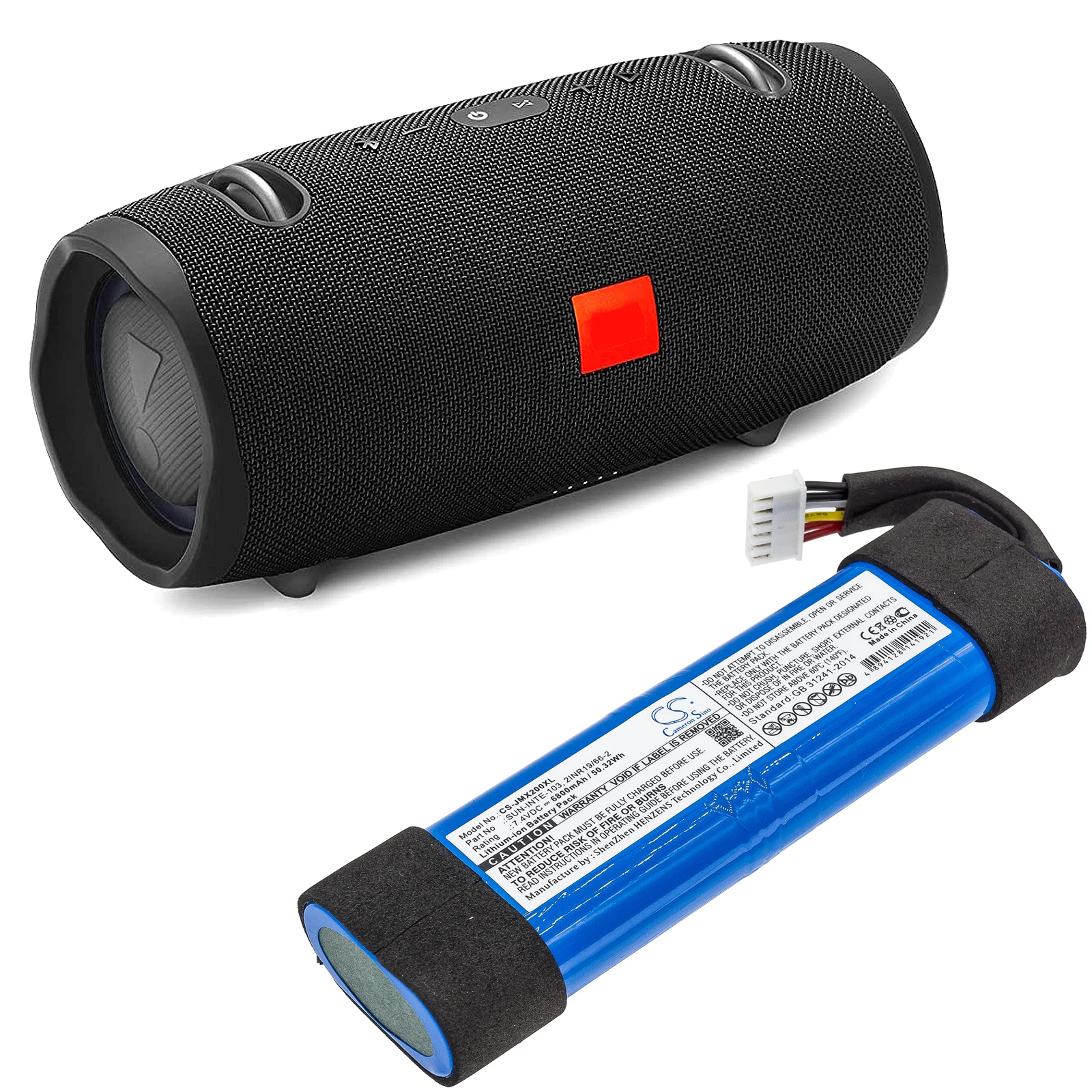 Li-ion Speaker Battery for JBL, 7.4V, 6800mAh, Compatible Models: JBLXTREME2BLKAM, JBLXTREME2BLUAM, Xtreme 2
Li-ion Speaker Battery for JBL, 7.4V, 6800mAh, Compatible Models: JBLXTREME2BLKAM, JBLXTREME2BLUAM, Xtreme 2