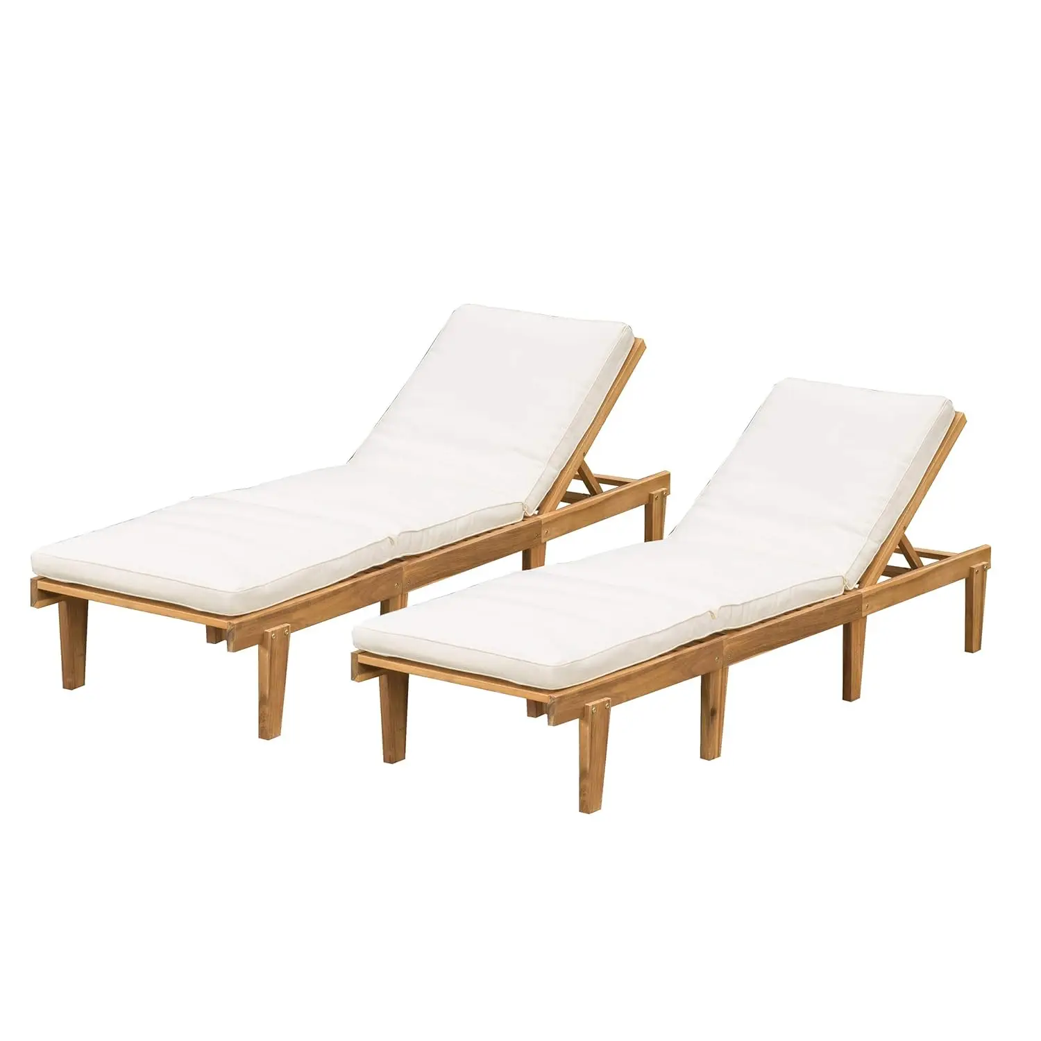 Teak Chaise Lounge Chairs Set 2 Cushioned Adjustable Backrest Outdoor Patio Pool Deck, Customized
Teak Chaise Lounge Chairs Set 2 Cushioned Adjustable Backrest Outdoor Patio Pool Deck, Customized