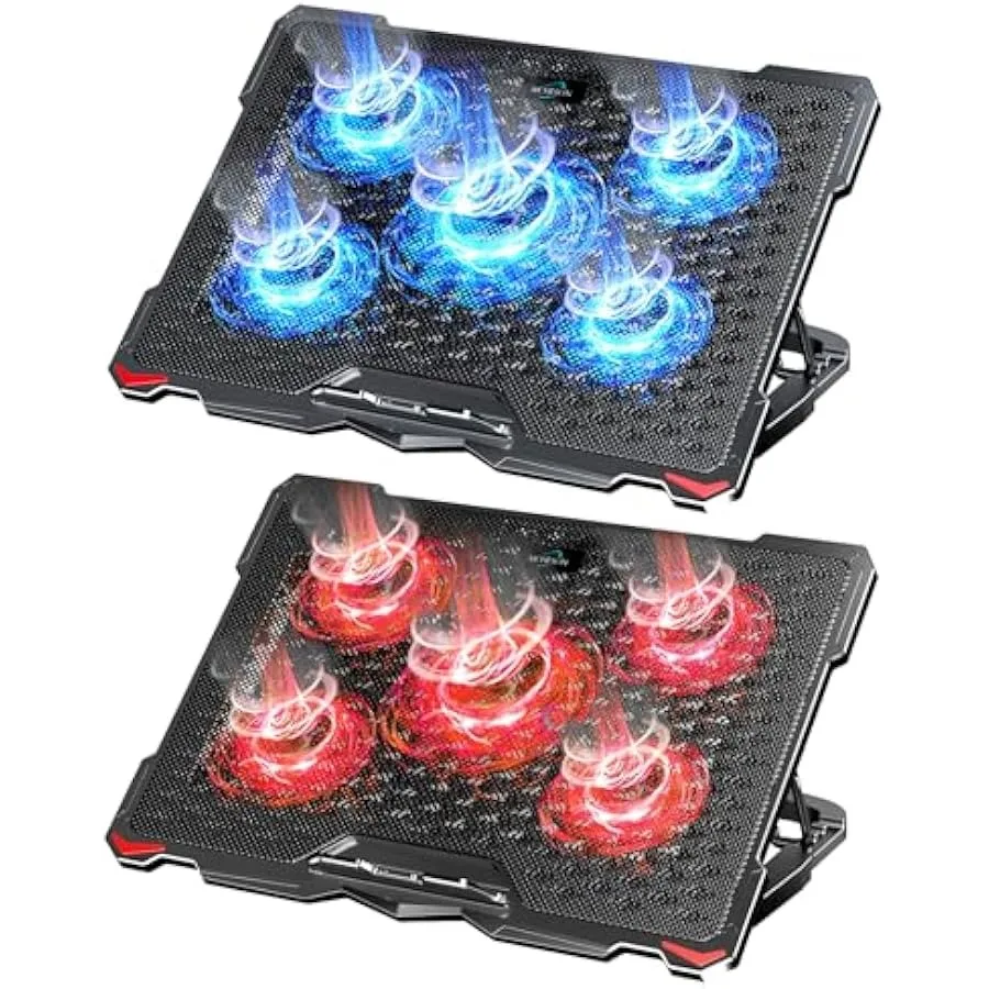 AICHESON 5 Fans Blue and Red Laptop Cooling Pad Combination Set Ergonomically Multiple Heights
AICHESON 5 Fans Blue and Red Laptop Cooling Pad Combination Set Ergonomically Multiple Heights