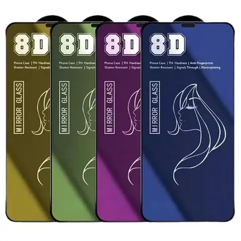 Cristal templado de espejo 8D para Apple IPhone 16 Plus Pro Max, Protector de pantalla para IPhone 16, 16Pro Max, película protectora de cobertura completa