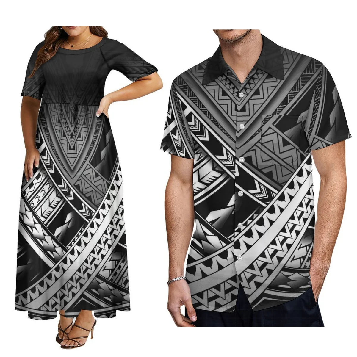 2024 Summer Women'S Loose Casual Dress Temperament Maxi Maxi Dress Matching Men'S Button-Down Shirt Samoa Club Couple Suit
2024 Summer Women'S Loose Casual Dress Temperament Maxi Maxi Dress Matching Men'S Button-Down Shirt Samoa Club Couple Suit