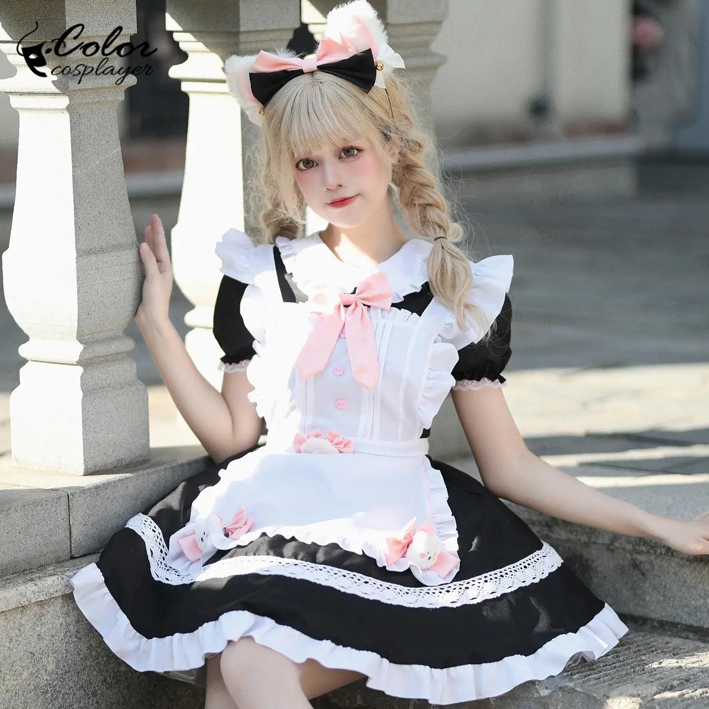Color Cosplayer Sweet Maid Dress Black Lolita Anime School Uniform Comic-Con Cosplay Costume Short Sleeved Lolita Servant Wear
Color Cosplayer Sweet Maid Dress Black Lolita Anime School Uniform Comic-Con Cosplay Costume Short Sleeved Lolita Servant Wear