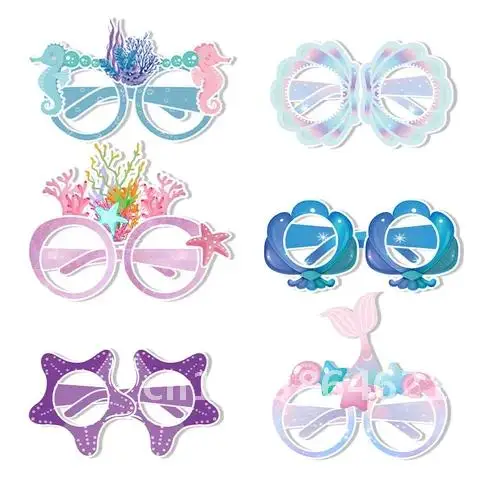 6pcs Mermaid Party Fish Tail Shell Paper Glasses Kids Birthday Party Favors Little Mermaid Theme Under The Sea Party Supplies
6pcs Mermaid Party Fish Tail Shell Paper Glasses Kids Birthday Party Favors Little Mermaid Theme Under The Sea Party Supplies