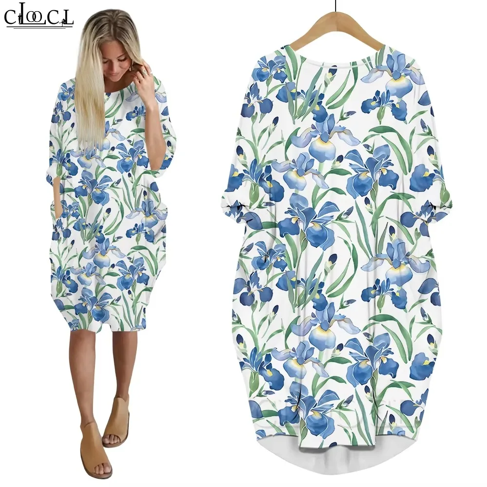 CLOOCL Floral Dresses Beautiful Iris 3D Printing Long Sleeve Loose Robe Femme Baggy Dresses Elegant Dresses for Women
CLOOCL Floral Dresses Beautiful Iris 3D Printing Long Sleeve Loose Robe Femme Baggy Dresses Elegant Dresses for Women