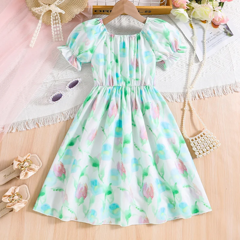2025 Summer Fresh Short-Sleeved Dresses for Girls, Summer Dresses for Mid-Large Girls
2025 Summer Fresh Short-Sleeved Dresses for Girls, Summer Dresses for Mid-Large Girls