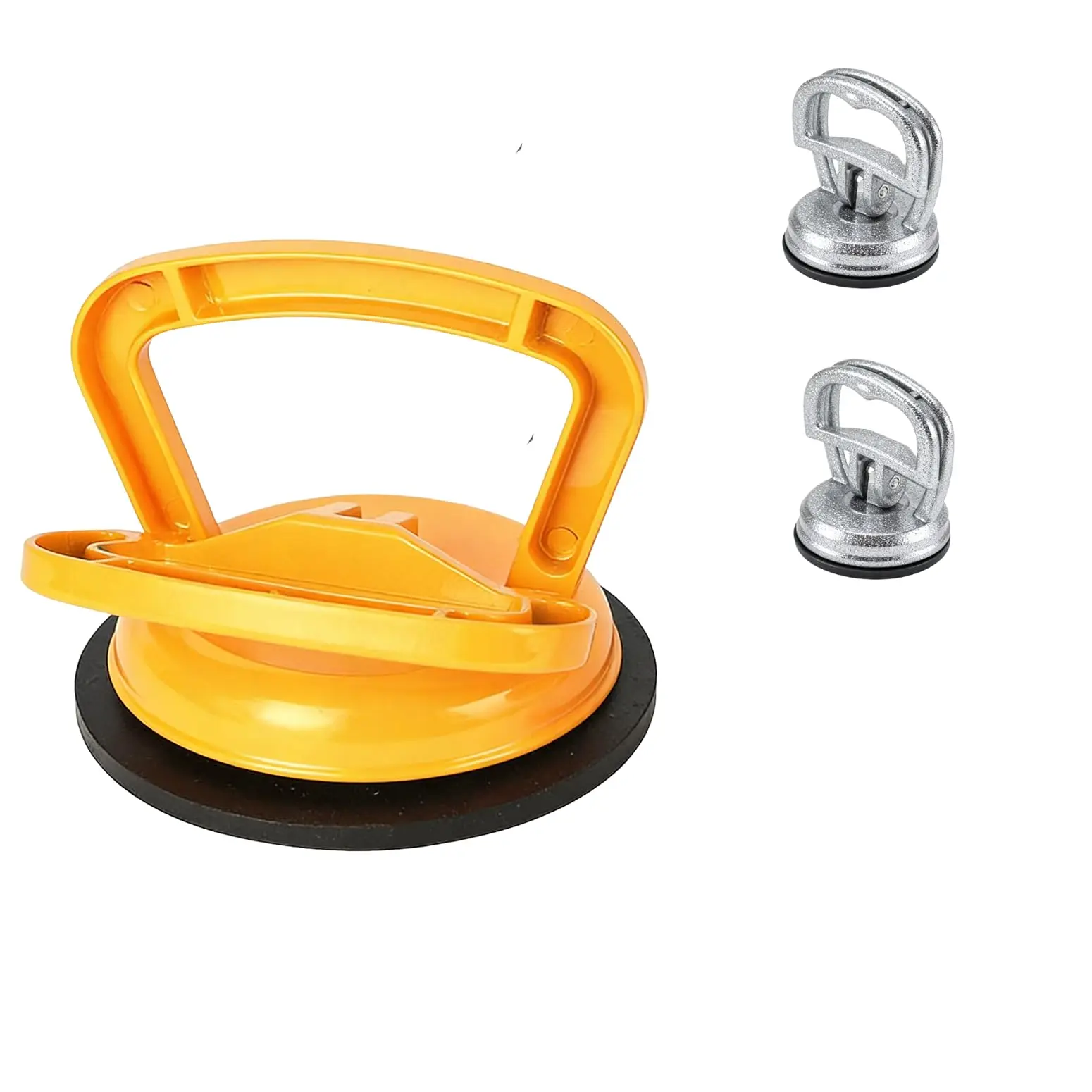 3-Piece Auto Dent Repair Kit Featuring Large Yellow Handle Suction Cup And Two Metal Mini Pullers For Car Body Damage
3-Piece Auto Dent Repair Kit Featuring Large Yellow Handle Suction Cup And Two Metal Mini Pullers For Car Body Damage