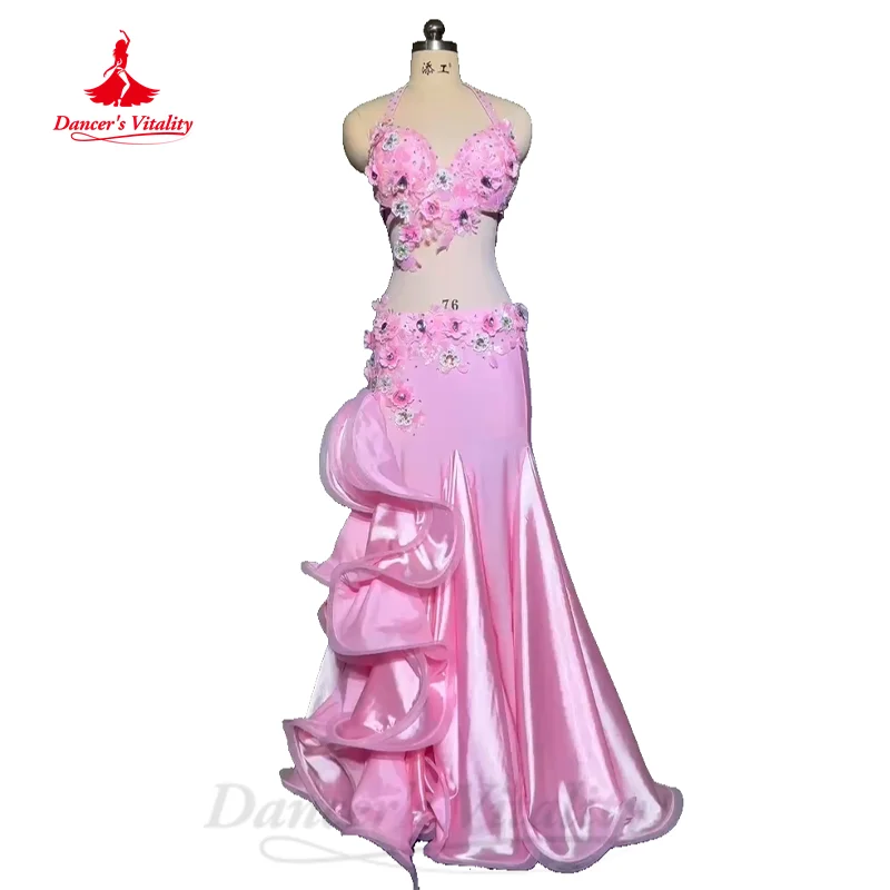Belly Dancing Outfit Women Customized Exquisite Flowers Bra+Sexy Satin Split Long Skirt 2pcs Oriental Dance Performance Clothing
Belly Dancing Outfit Women Customized Exquisite Flowers Bra+Sexy Satin Split Long Skirt 2pcs Oriental Dance Performance Clothing