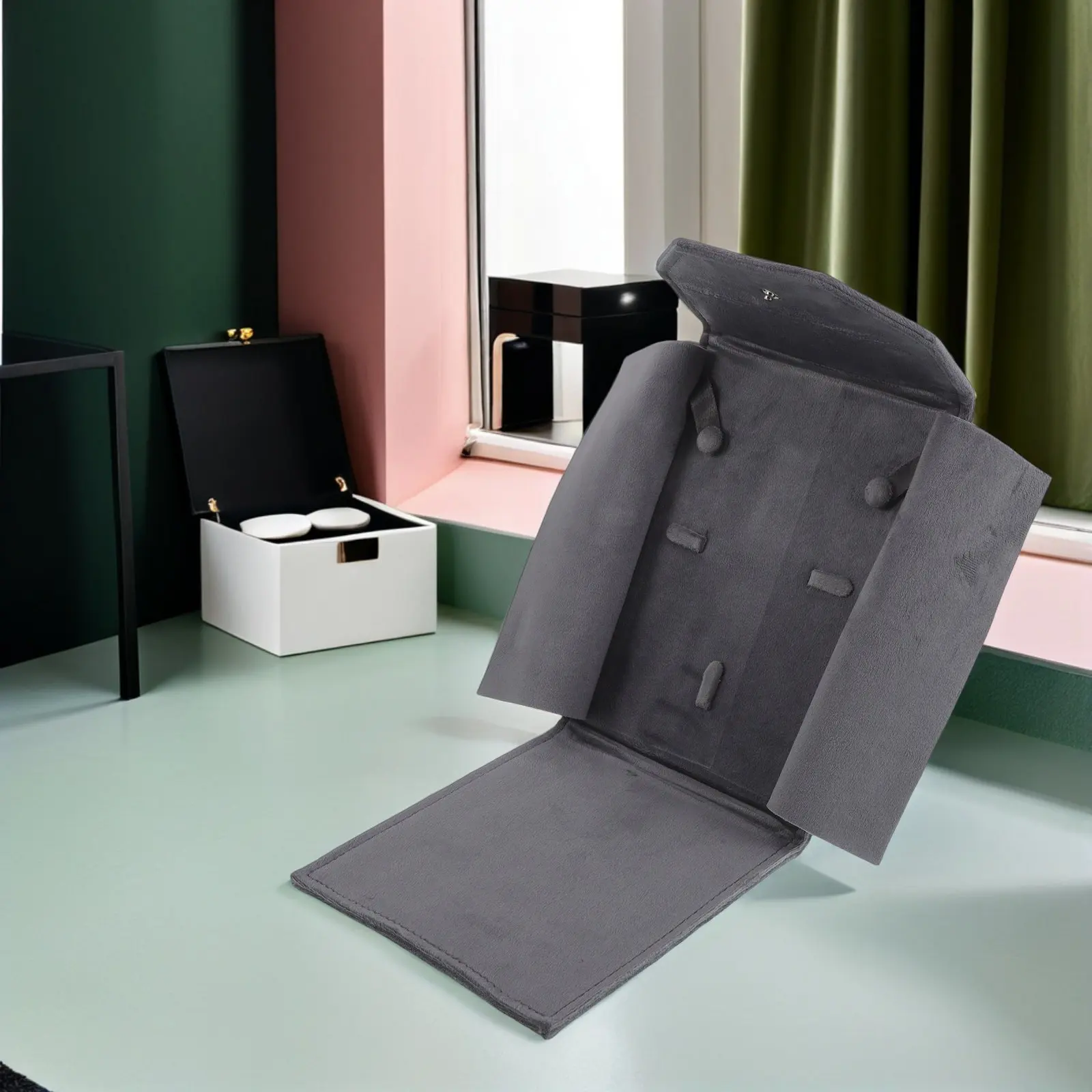 Necklace Travel Jewelry Organizer Pouch Grey Button Closure Jewelry Storage Bag for Women Necklace Bracelet Ring Case
Necklace Travel Jewelry Organizer Pouch Grey Button Closure Jewelry Storage Bag for Women Necklace Bracelet Ring Case