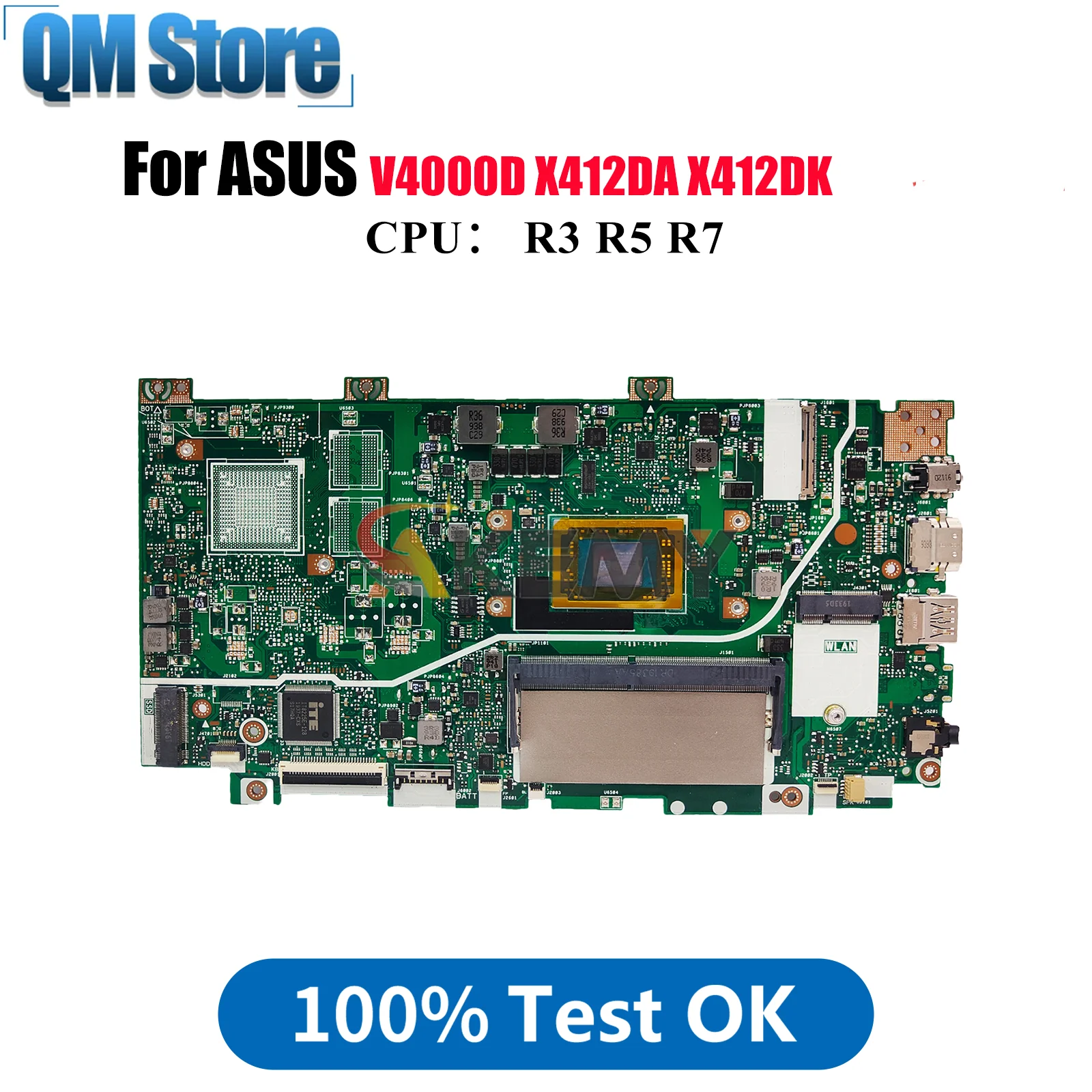X412DK Laptop Motherboard For ASUS VivoBook X412DK X412D V4000d X412DA Notebook Mainboard With R3 R5 R7 CPU 100% tests OK stk
X412DK Laptop Motherboard For ASUS VivoBook X412DK X412D V4000d X412DA Notebook Mainboard With R3 R5 R7 CPU 100% tests OK stk